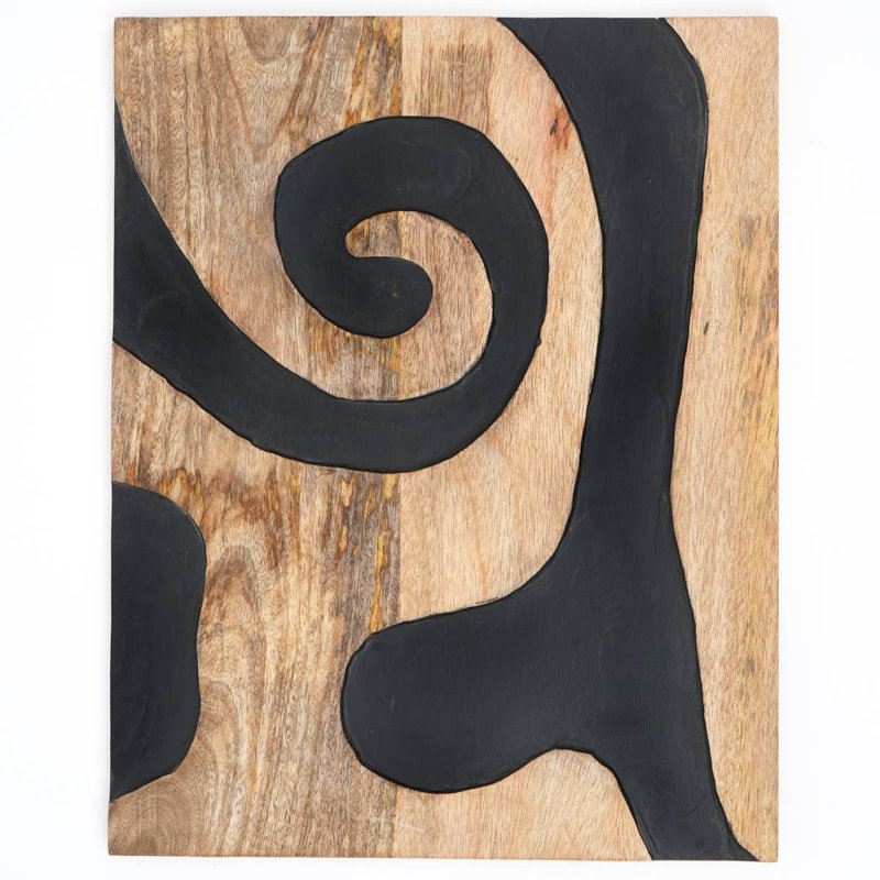 Wood Wall Art | Natural Finish, Abstract Pattern Wall Decor | 20x16 inches, Abstract4