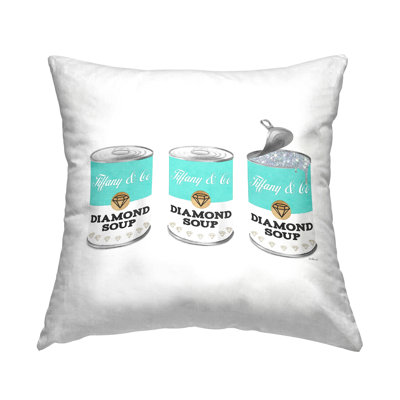 Coussin Stupell Industries Glam Diamond Soup