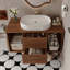 Meuble-lavabo mural moderne 39,4 po avec lavabo en céramique ovale et meuble flottant