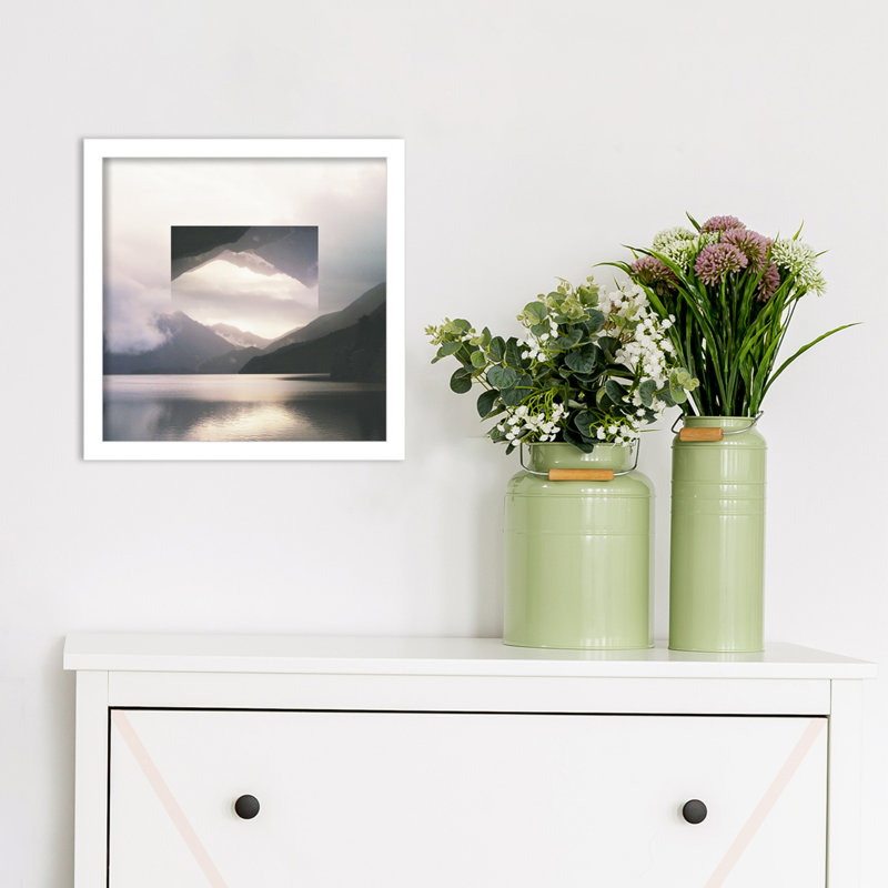 Reflected Landscape by Laura Marshall, White, 13" H x 13" W x 1" D