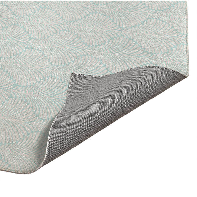 Tapis de bureau léger Elegant Palms, L 6 pi x L 4 pi, Bleu clair