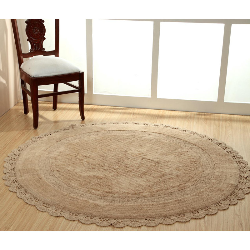 Tapis pour salle de bain Wingert, Beige, L 60 po x l 60 po