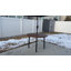 Table d'extérieur en métal, table ronde pour 6 personnes avec trou pour parasol, table de patio au design minimaliste moderne-32091680-32091682