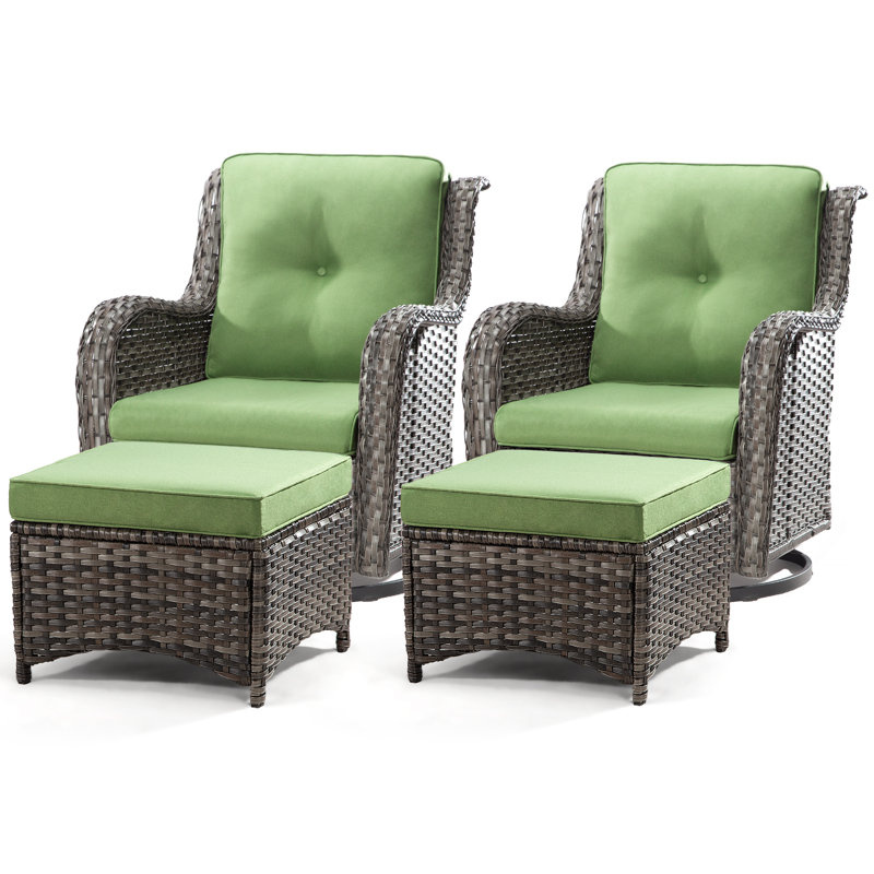 Ensemble de conversation avec coussins 4 pièces Anahit, Vert
