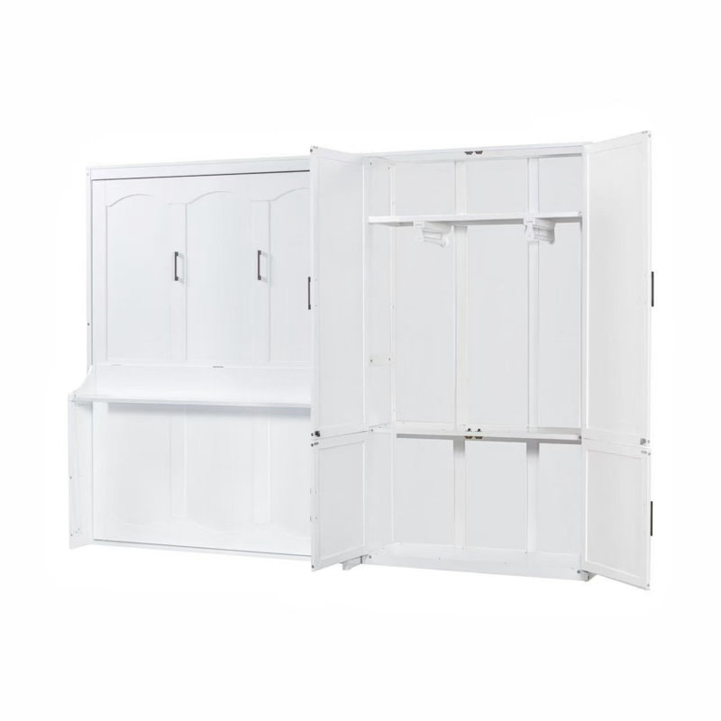 Lit escamotable avec lit escamotable Murphy, Blanc