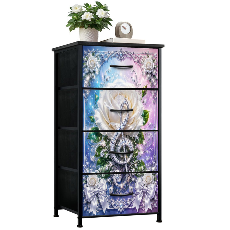 Commode de rangement verticale 4 tiroirs
