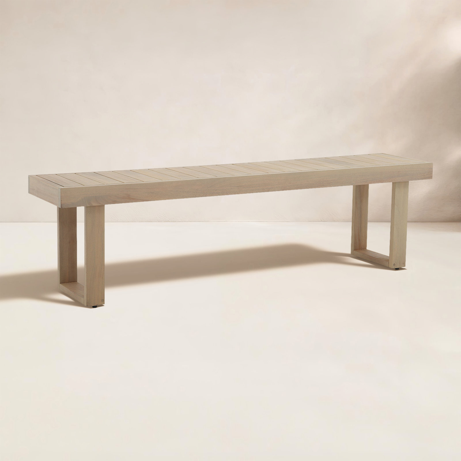 Mirella Acacia Outdoor Dining Bench
