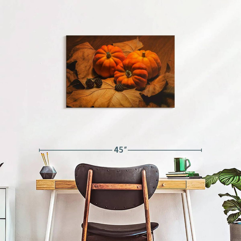 Pommes de pin et citrouilles Yarlin, H 20 po x l 30 po