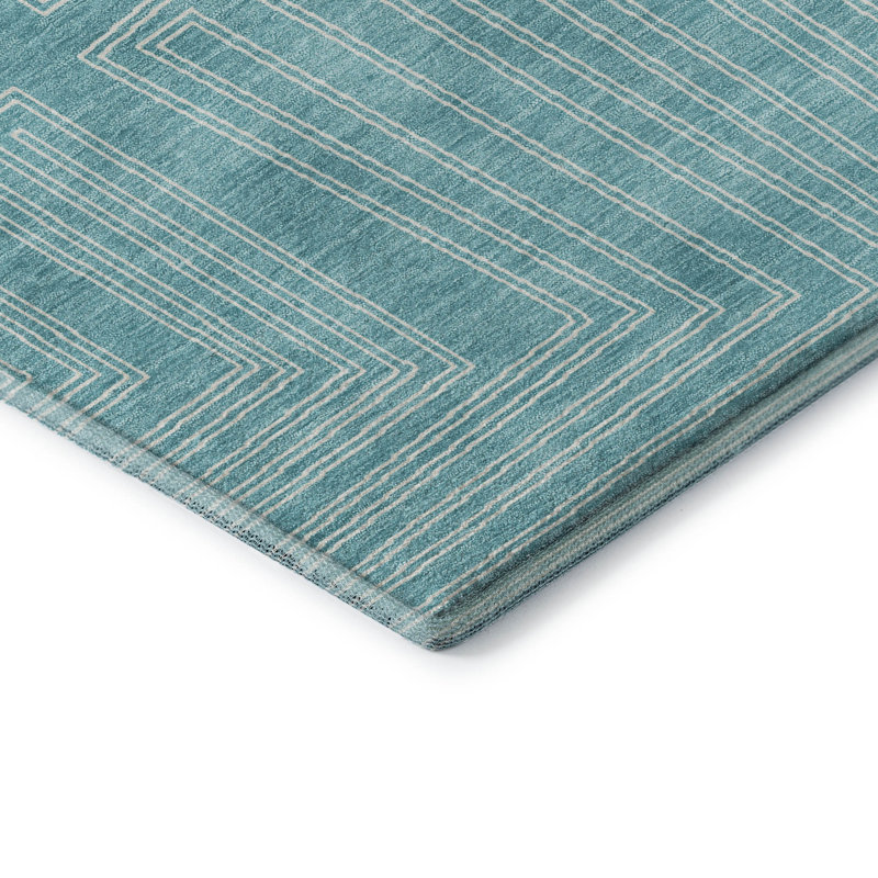 Premium Machine Washable Cortes AMF1045 Geometric Rug, Rectangle 5' x 7'6"