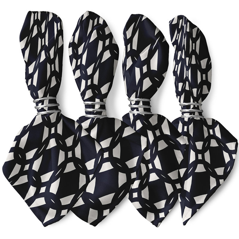 Serviette Danitra, L 18 po x L 18 po, Bleu marine