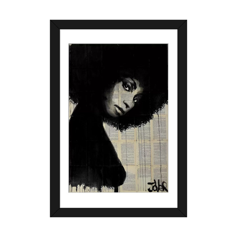 « celistine », reproduction sur toile, Papier beaux-arts encadré noir, Blanc, H 24 po x l 16 po x P 1 po