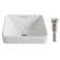 Elavo Ceramic Square Drop-In Bathroom Sink with Overflow