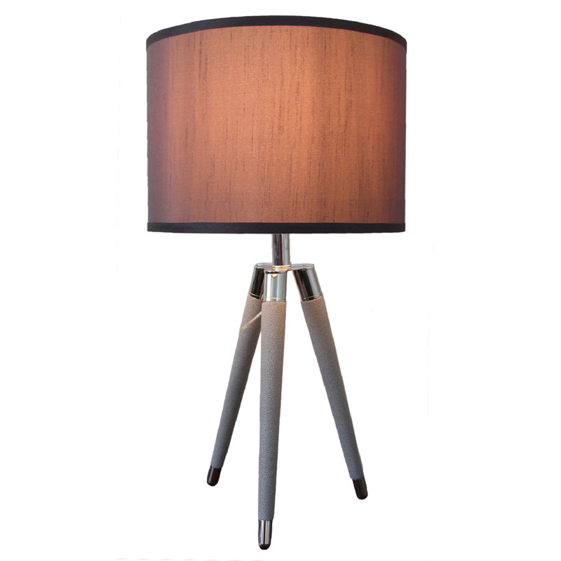 Lampe trépied 26,75 po Molinari, H 26,75 po x l 14 po x P 14 po, Gris, Gris clair