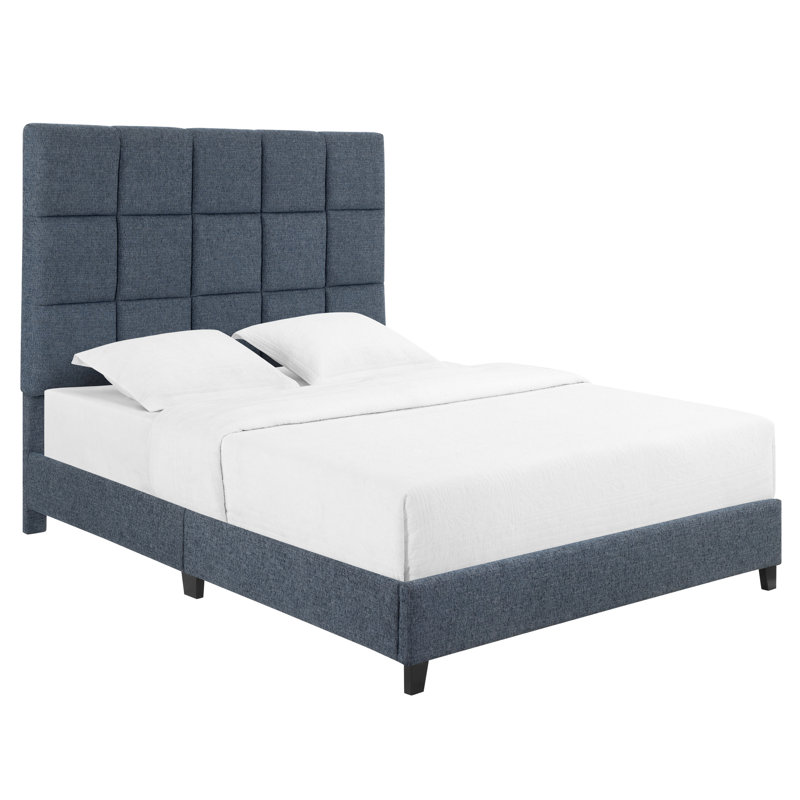 Lit tapissier Blue Denim Squares
