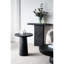 Table d'appoint ronde en magnésium noir - base piédestal 22 x 22 x 25,5 po avec une construction polyvalente comme table de chevet, table d'entrée, support à plante ou décoration de salon-931176358