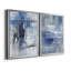 Reflections in Indigo - Ensemble de 2 peintures sur toile encadrées-775270690-775270719