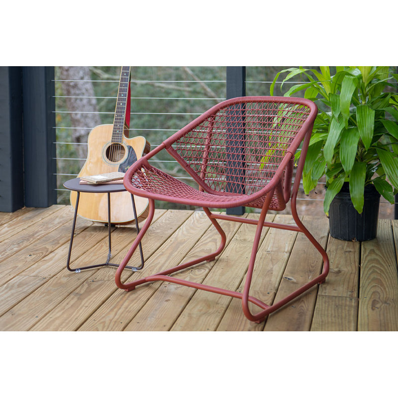 Sixties Outdoor Dining Armchair, Red Ochre