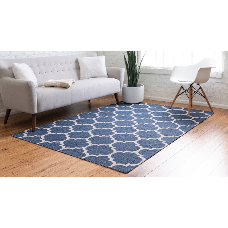 California Cotton Abstract Indoor Rug, Rectangle 8'5" x 11'4"