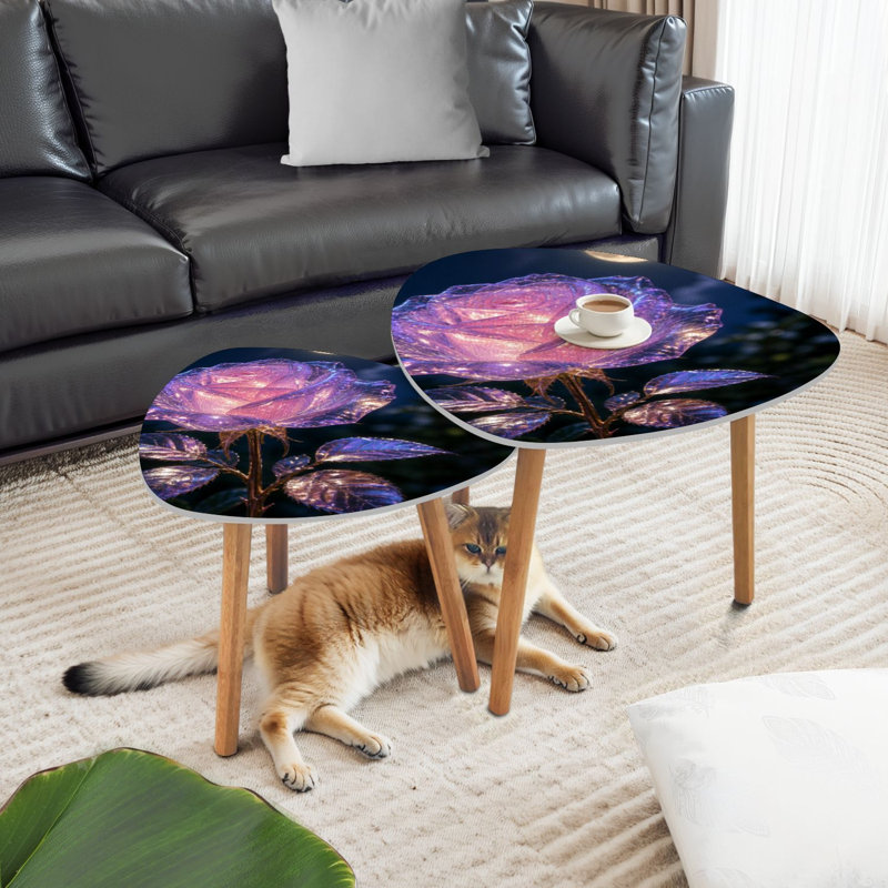 Ensemble de 2 tables basses gigognes Triangle