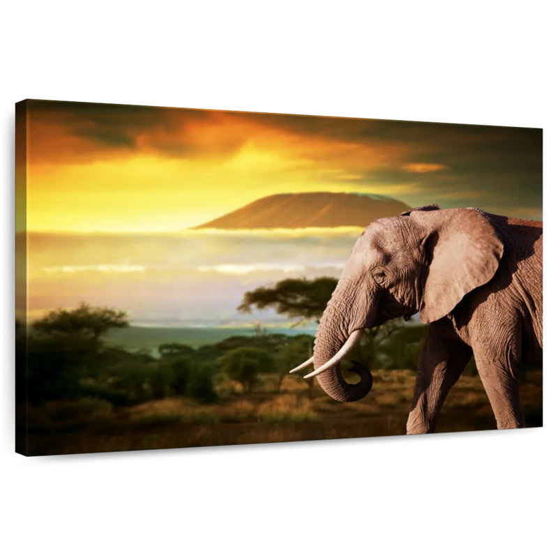 Brampt Kilimanjaro Elephant, 26" H x 39" W