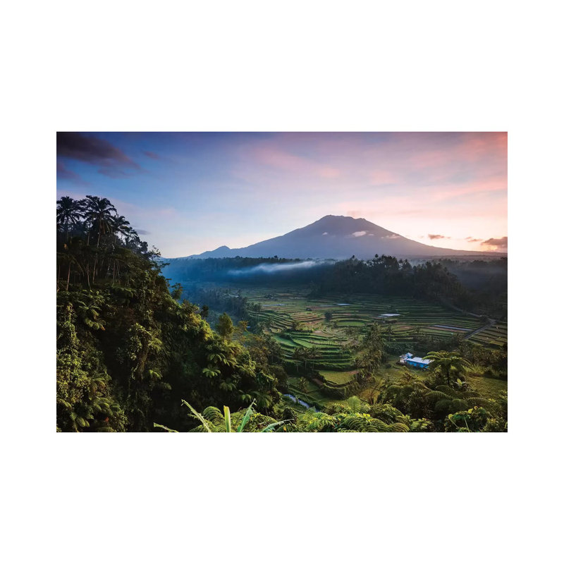 Volcano And Rice Fields, Bali I by Matteo Colombo - Wrapped Canvas Print, 66.04 cm H x 45.72 cm W x 3.175 cm D