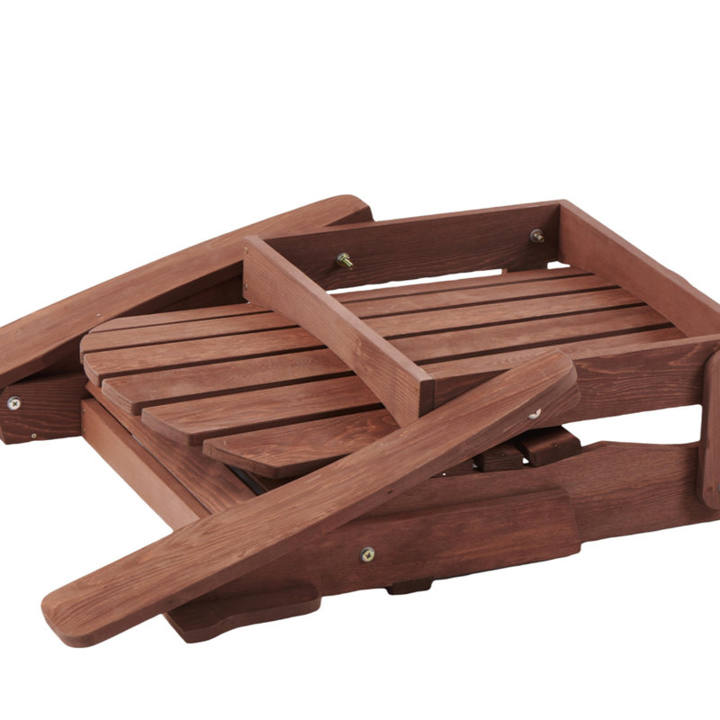 ‌Oversize Embossed Adirondack Chair - Pre-Assembled BackRest & SeatBoard for Garden, Pool & Firepit‌, Brown