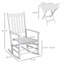 Chaise berçante d'extérieur pour 2 personnes avec table d'appoint et chaise berçante de patio en bois-844244260