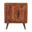 Commode courbée en bois massif et miel et caramel