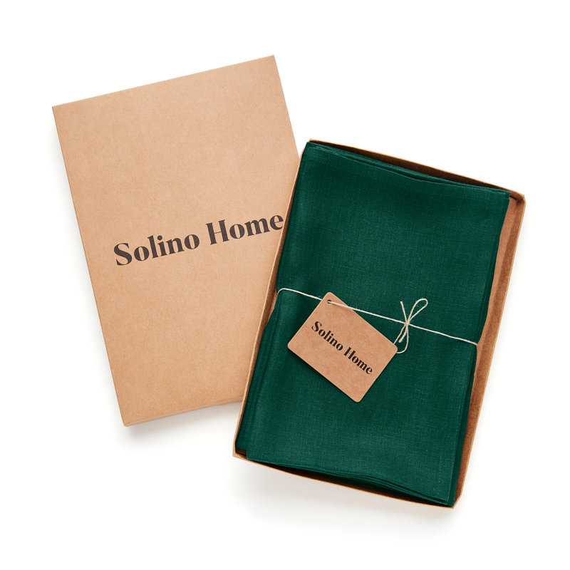 100% Pure Linen Dinner Napkins - Fete, Rainforest