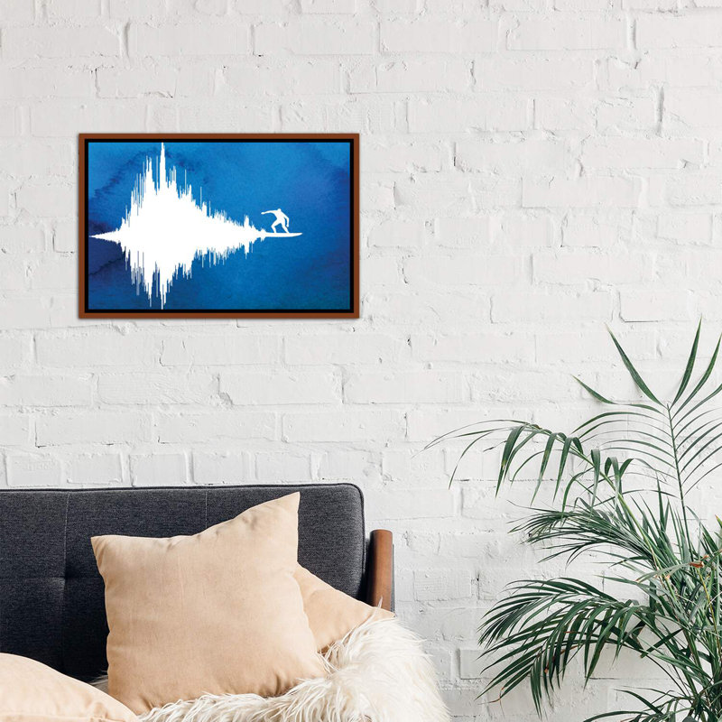 Soundwave par Rob Dobi - impression, H 26 po x l 40 po x 1,5 po, Cadre bois classique