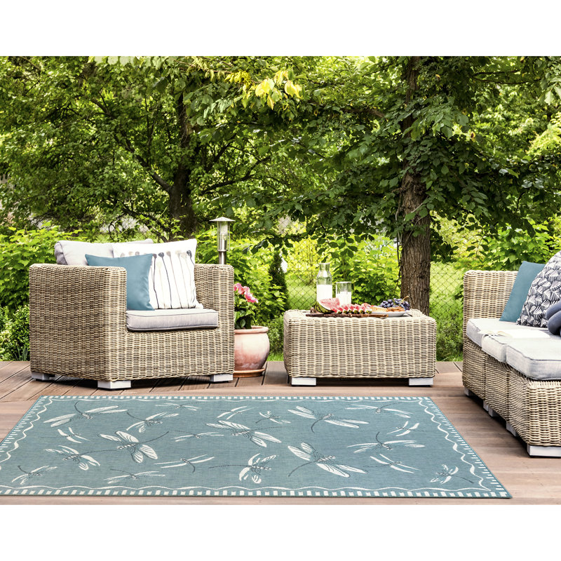 Tapis intérieur / extérieur Thornell, Rectangle 6 pi 6 po x 9 pi 4 po