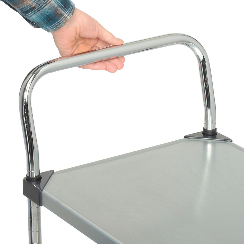 Chariot utilitaire à 2 tablettes solid, Acier inoxydable, H 39 po x l 36 po x P 24 po