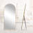 Classic Arched Full-Length Wood Floor Standing Mirror-792013368-792013375