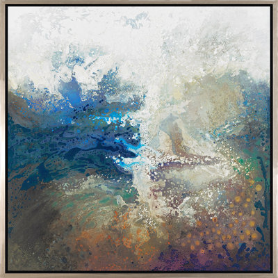 Under the Wave II - Peinture sur toile à cadre flottant