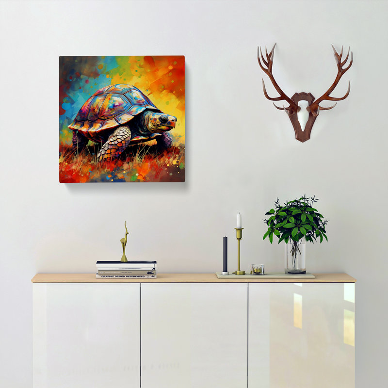 Tortoise Colour Field - No Frame Print, 50cm H x 50cm W x 3cm D