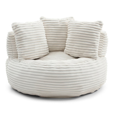 Lazy Sofa, Oversized High Back Bean Bag Couch for Adults and Kids, Corduroy Fabric Large Chair with Filler, Stuffed Big Accent Sofa Lounge Floor Sofa