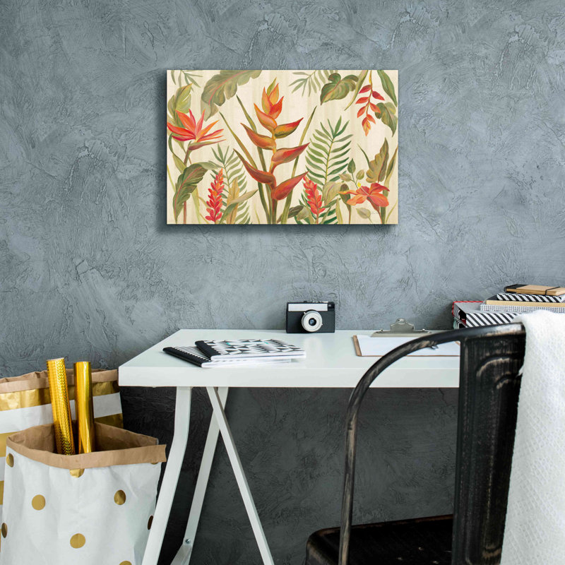 «Tropical Garden VII» par Silvia Vassileva, art mural sur toile, H 12 po x l 18 po x P 0,75 po