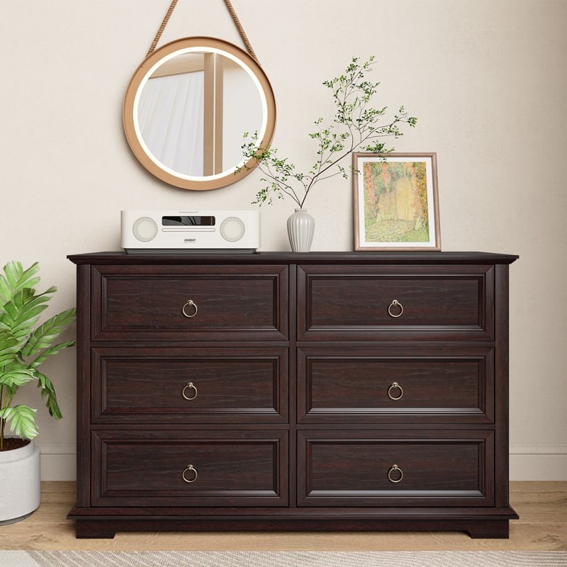 Diako 6 - Drawer 47.3"W Dresser Chests with Storage for Living Room,Bedroom,Entryway, Espresso