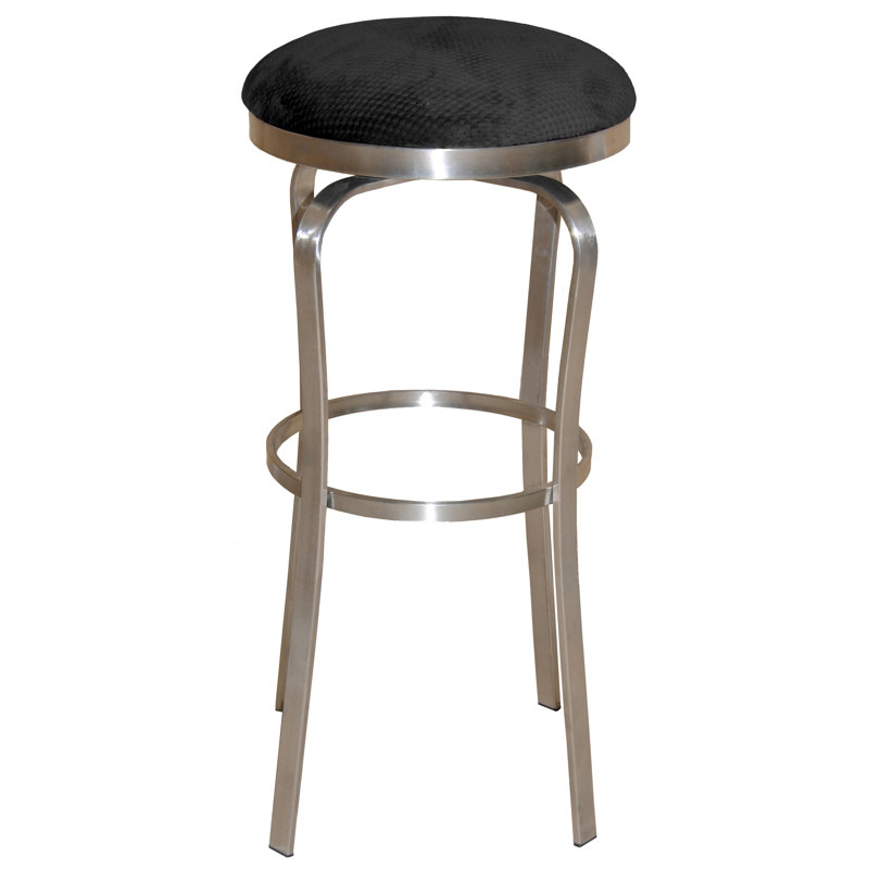 Swivel Upholstered Faux Leather Counter Stool