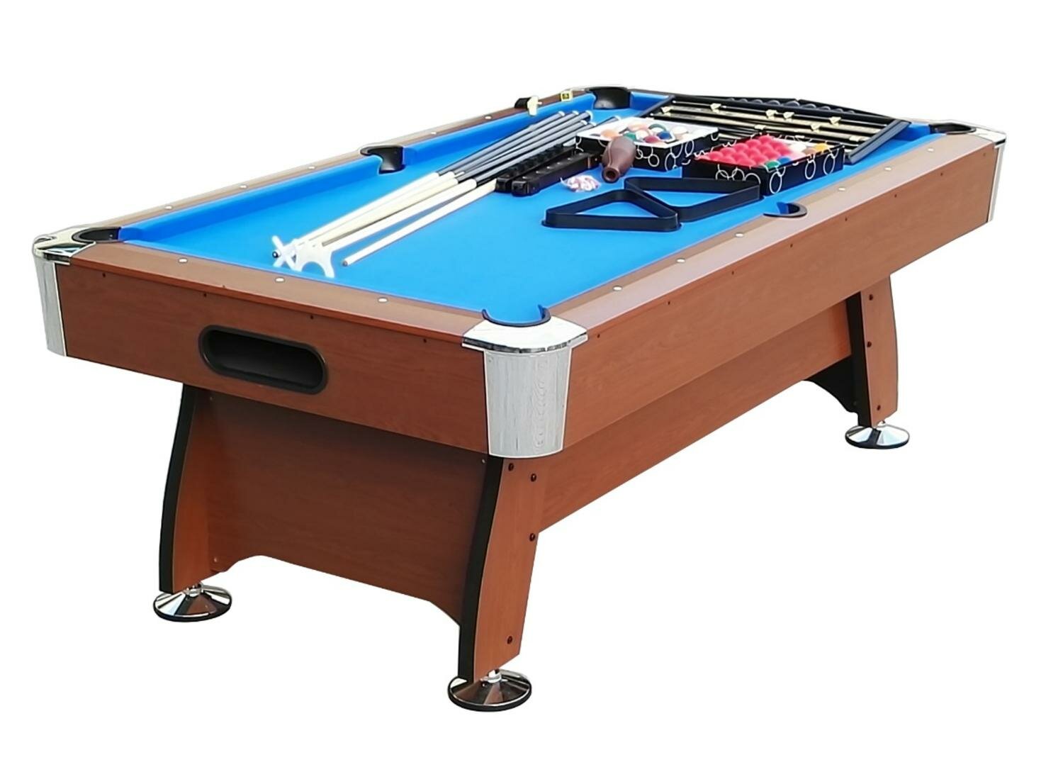 Simba USA 8' Feet Billiard Pool Table Full Accessories Game Bellagio Blue  8ft With Benches