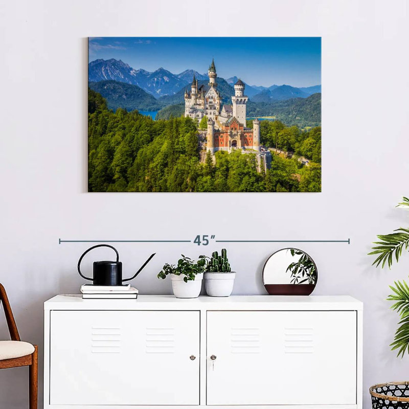 Lilie, château allemand de Neuschwanstein, H 24 po x l 36 po