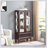Curio Cabinet With Lighted Glass, Adjustable Shelves, And Elegant Finish For Displaying Collectibles-2044926969