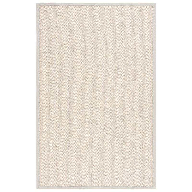 Goffe Natural Wool & Sisal Solid Color Rug, Rectangle 6' x 9'
