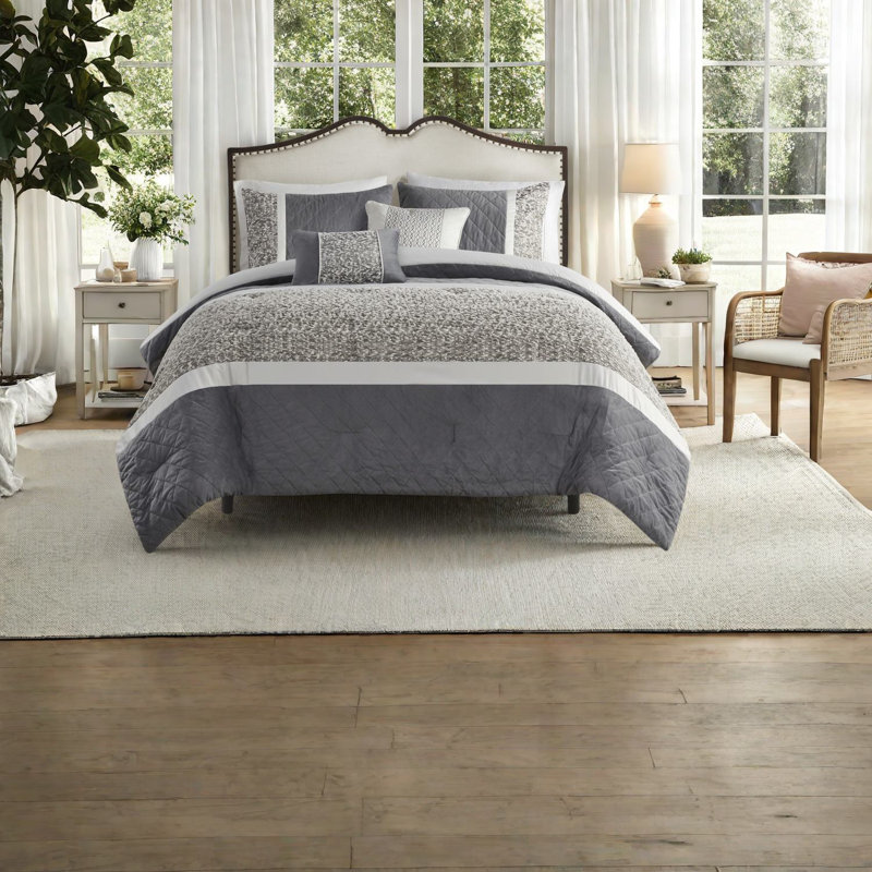 Ensembles de literie pour très grand lit luxueux, jacquard en polyester, confort moderne