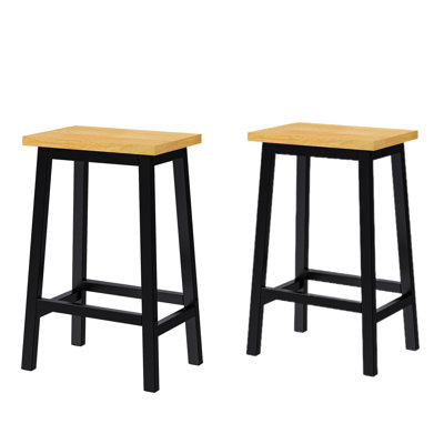 K&K Solid Wood Bar Stools