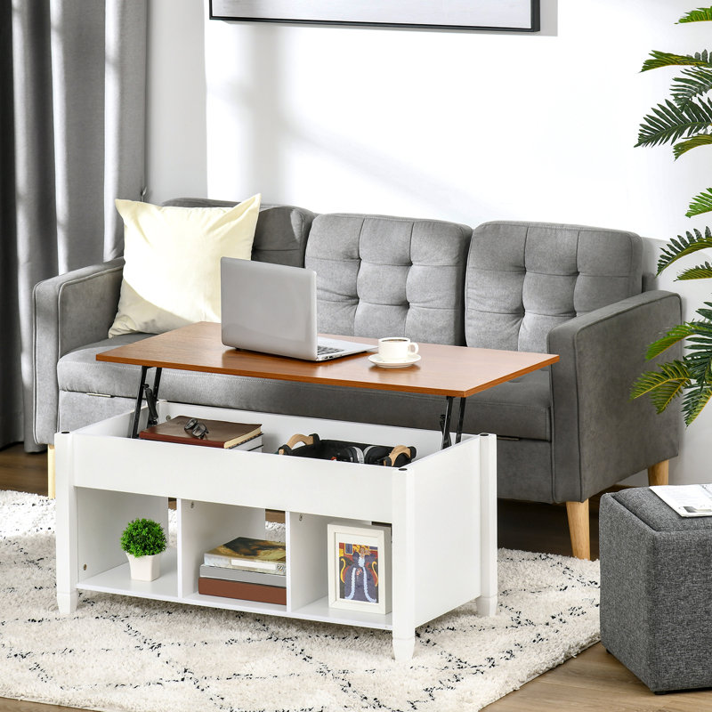 Table basse Poitiers, Brun / blanc