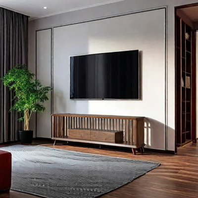 Nouveau meuble télé simple en bois massif de style chinois