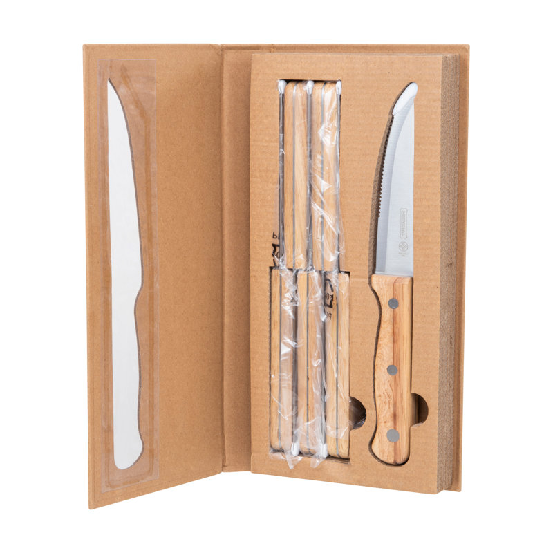 Ensemble de couteaux à steak 5 pièces avec manche en bois Mundial