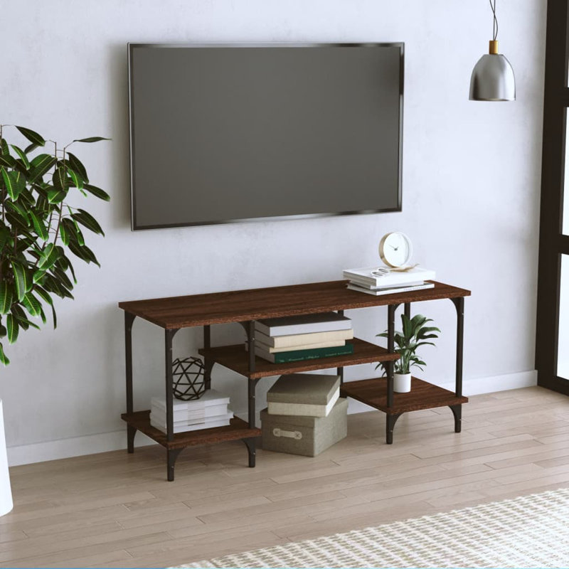 Affonso Unfinished TV Stand for TVs up to 32", Brown Oak