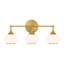 Dimmable Bathroom Wall Light with White Glass Shades-907329103-907329097-907329096